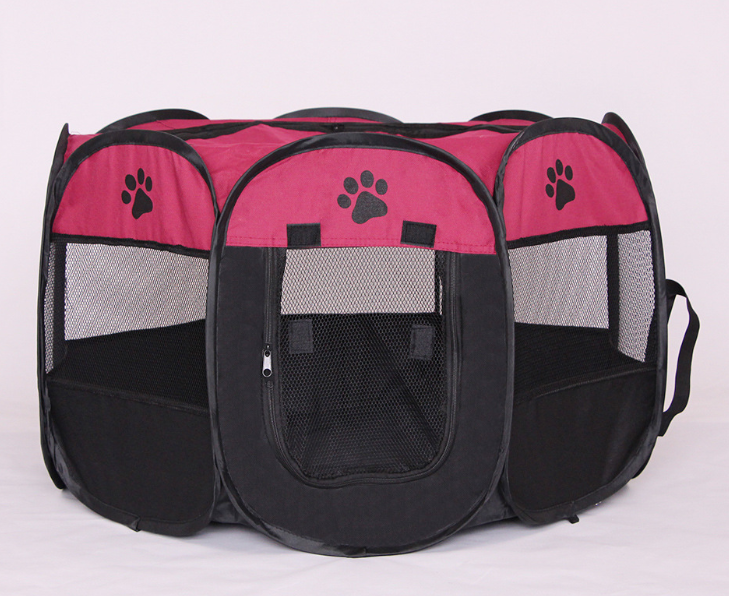 Parque plegable octogonal para perro en tela Oxford