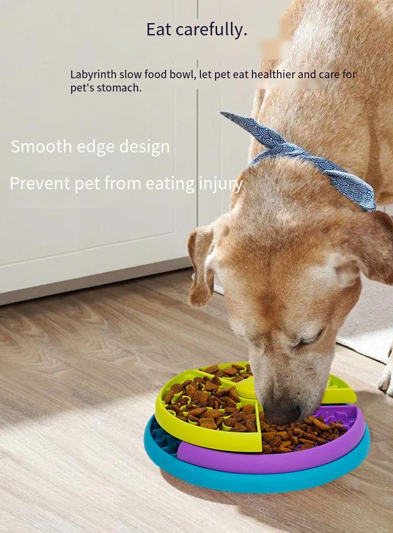 Comedero puzzle de tres capas giratorias para perro