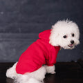 Sudadera negra con capucha y forro polar para perro