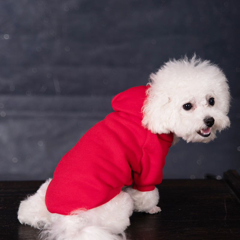 Sudadera negra con capucha y forro polar para perro