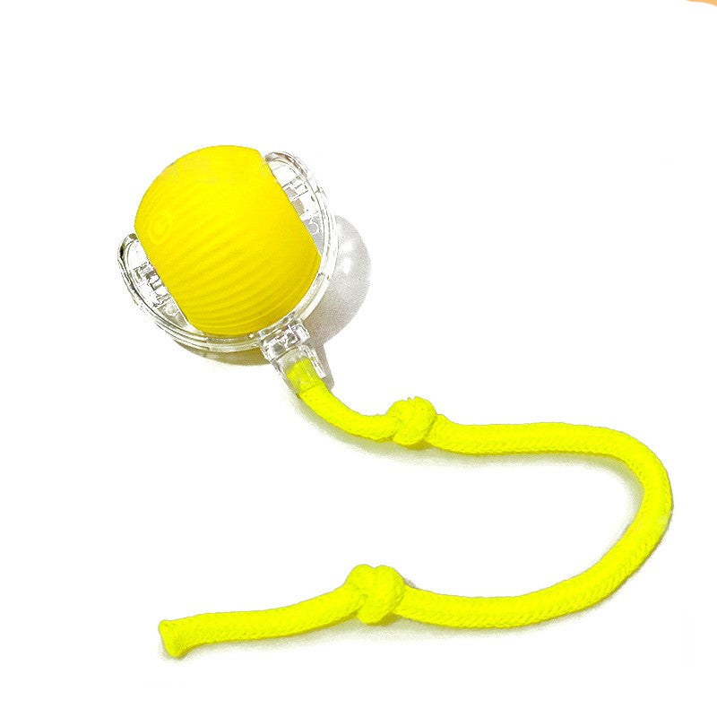 Pelota rodante automática amarilla