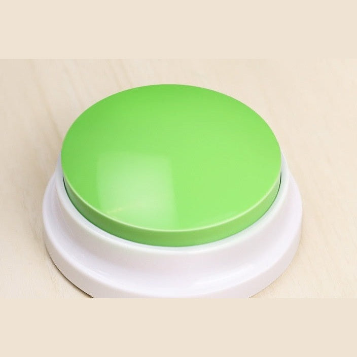 Botón grabable verde con base antideslizante blanca