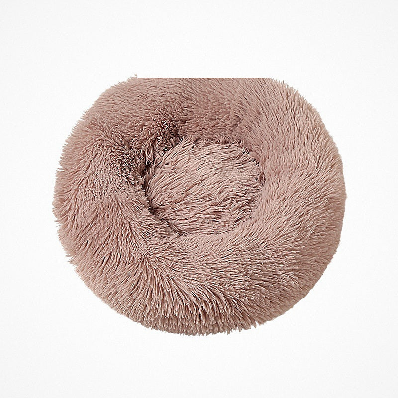 Cama en dónut en marrón