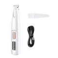 Cortapelo de patas blanco con su cable de carga