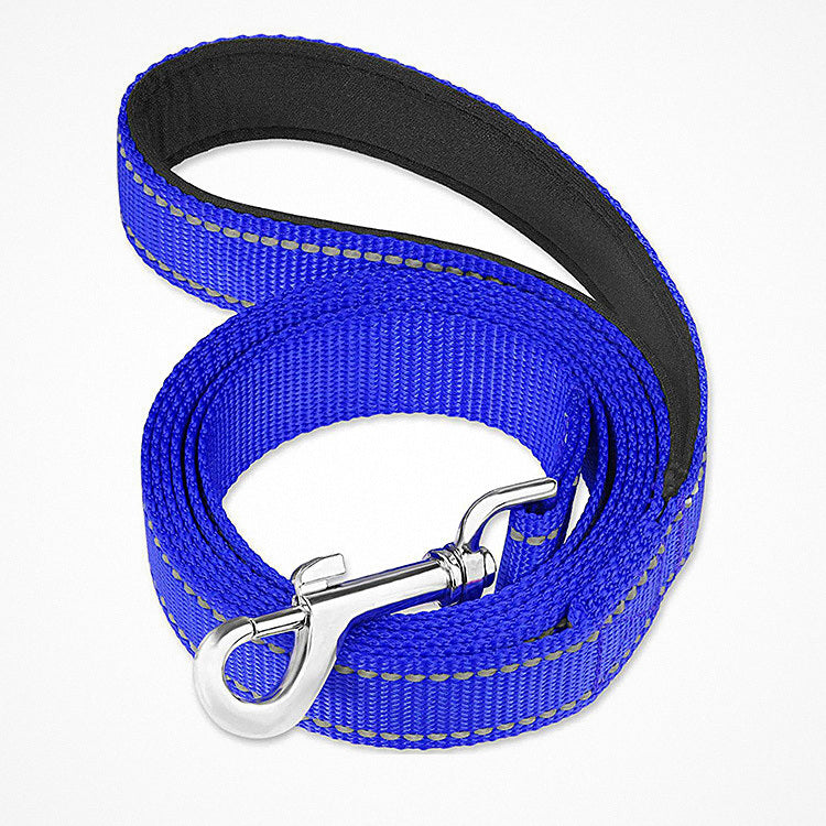 Correa de nailon azul con asa acolchada