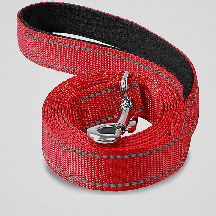 Correa de nailon roja con asa acolchada