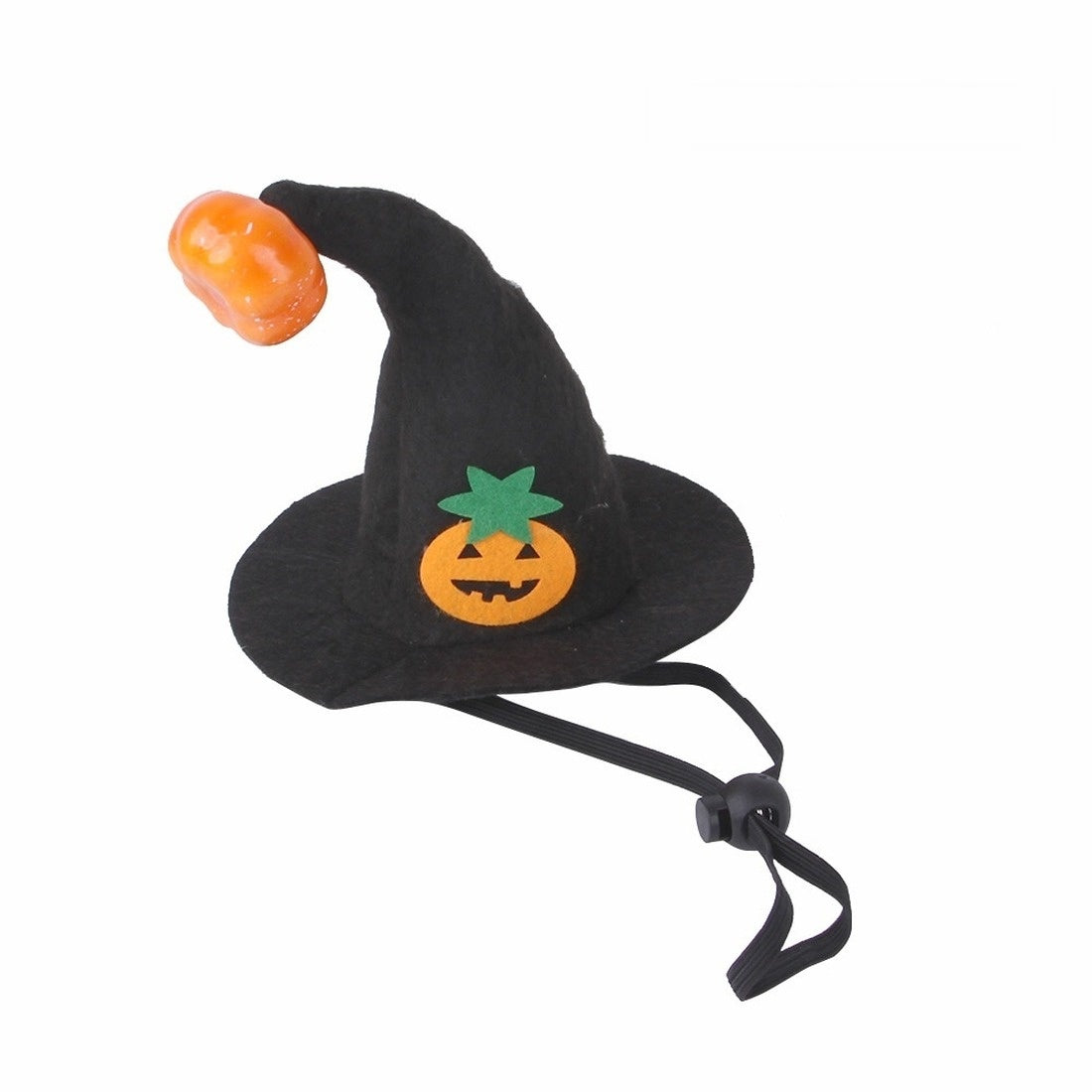 Gorro de bruja con calabaza y farol naranja