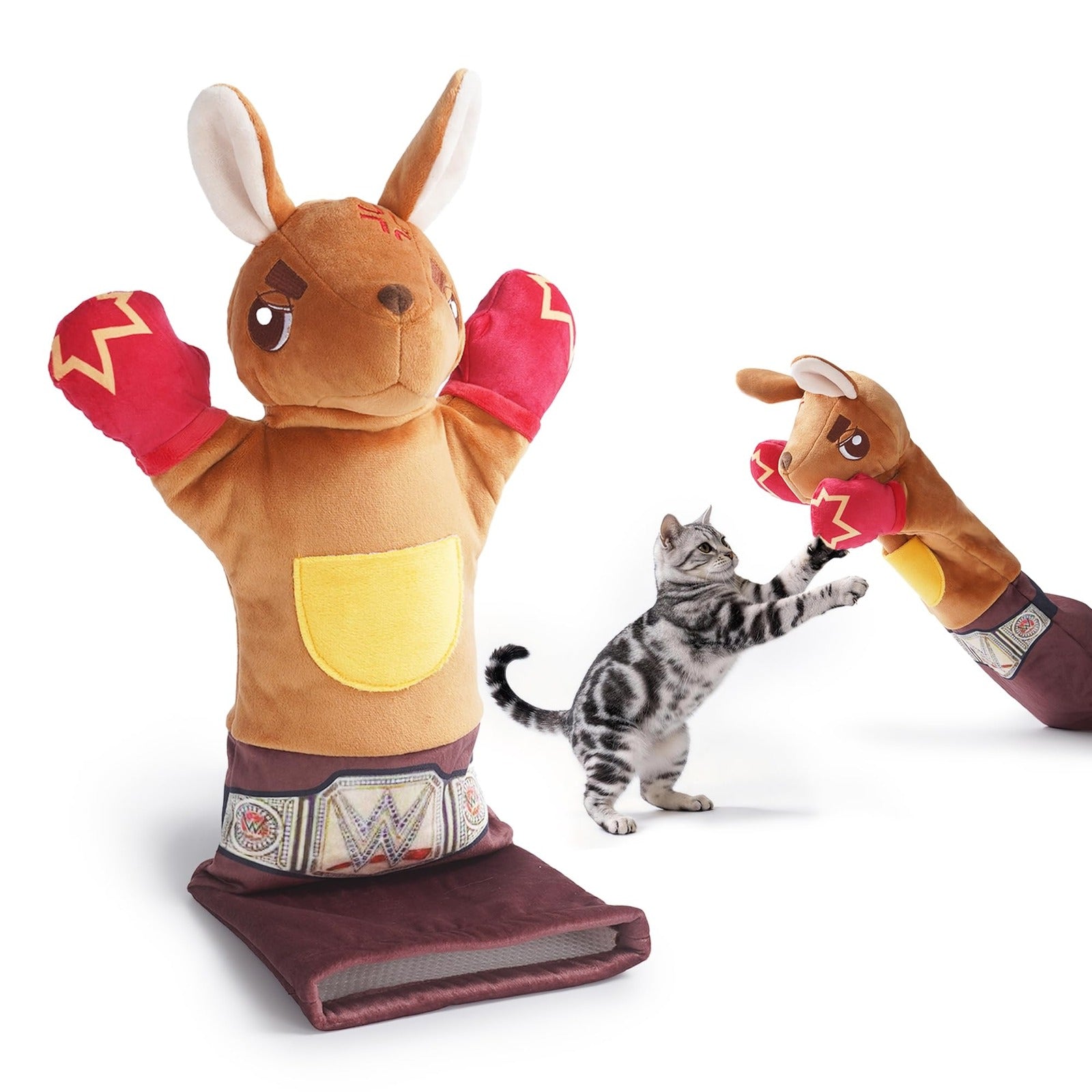 Guante marioneta de canguro para gato