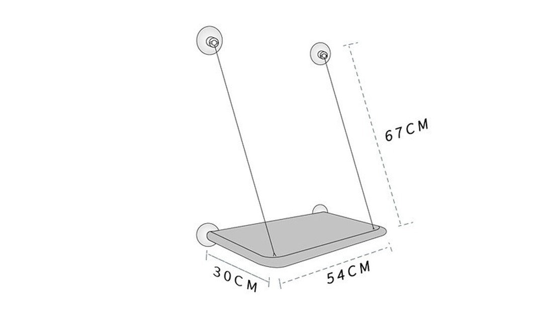 Medidas de la hamaca: 54 por 30 cm y 67 cm de alto